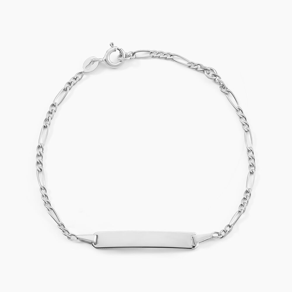 Bracelet Identité Bebe Bartolomee Or Blanc - Gourmettes Enfant | Marc Orian