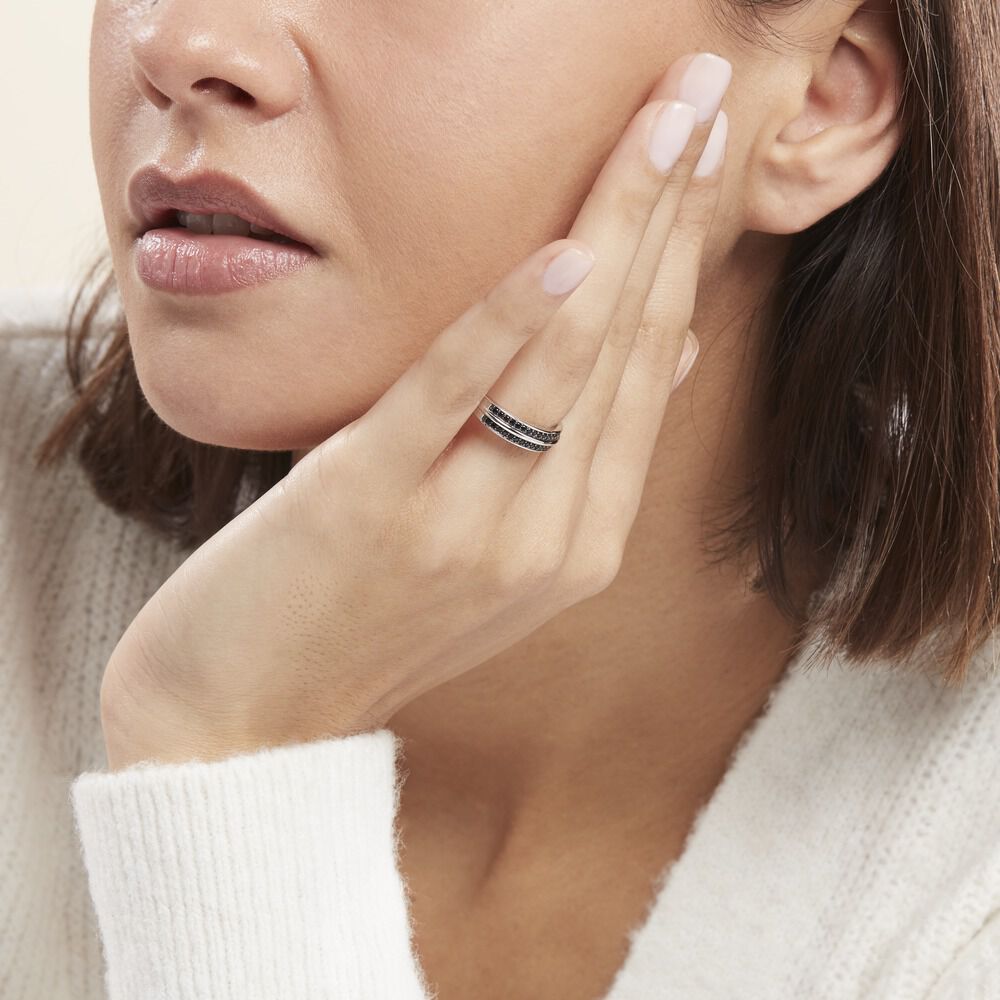 Bague Argent Blanc Agapios Oxydes De Zirconium - Bijoux fantaisie Femme | Marc Orian