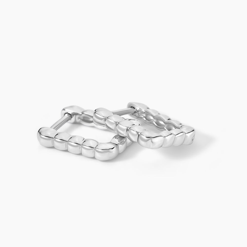 Cr&eacute;oles Anne-Lou Argent Blanc - Cr&eacute;oles Femme | Marc Orian