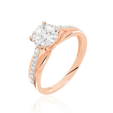 Bague Kate Or Rose Diamant - Bagues Solitaire Femme | Marc Orian