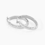 Cr&eacute;oles Argent Blanc Esmee - Cr&eacute;oles Femme | Marc Orian