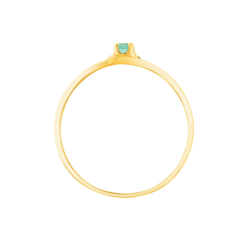 Bague Alisha Or Jaune Emeraude - Bagues vintage Femme | Marc Orian