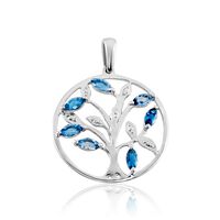 Pendentif Or Blanc Godoleine Topazes