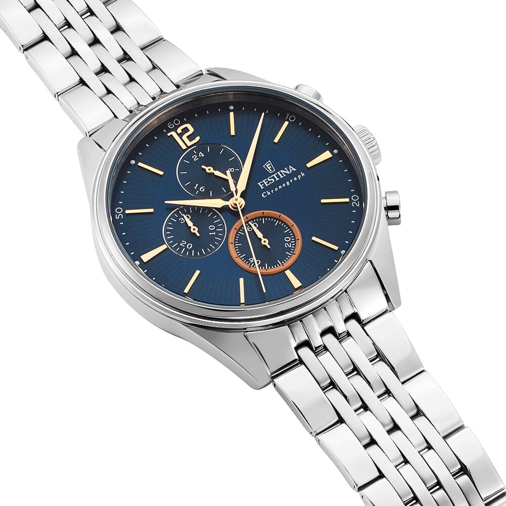 Montre Festina Timeless Chronograph Bleu - Montres classiques Homme | Marc Orian