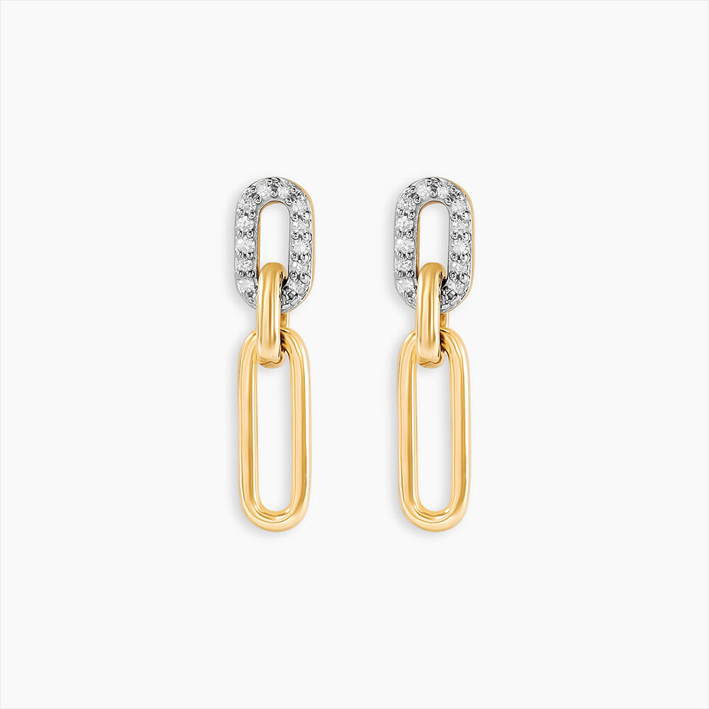 Boucles D'oreilles Pendantes Infinite Love Or Jaune Diamant -  Femme | Marc Orian