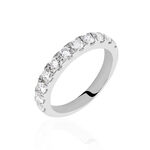 Demi Alliance Pristina Or Blanc Diamant Synth&eacute;tique - Alliances avec pierres Femme | Marc Orian