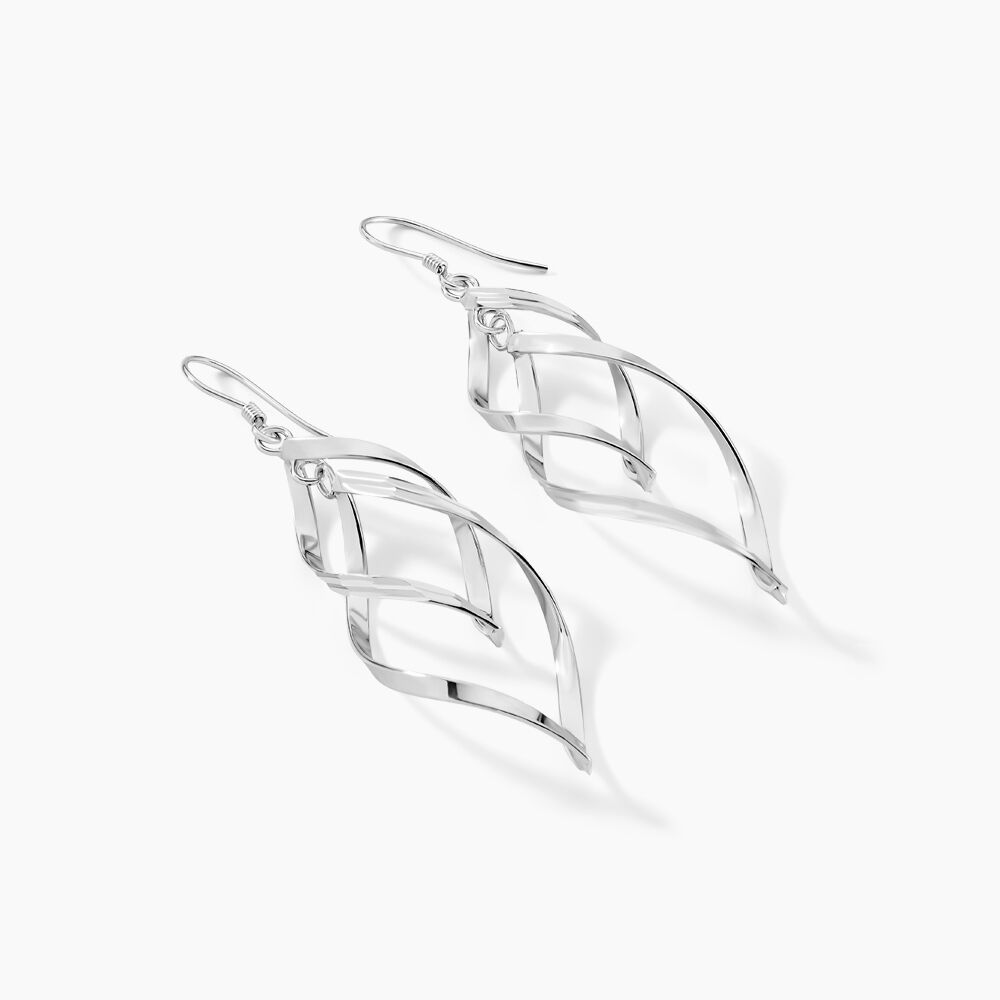 Boucles D'oreilles Pendantes Lisi Argent Blanc - Pendantes Femme | Marc Orian