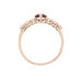 Bague Solitaire Accompagné Or Rose Samanta Rhodolite - Bagues avec pierre Femme | Marc Orian