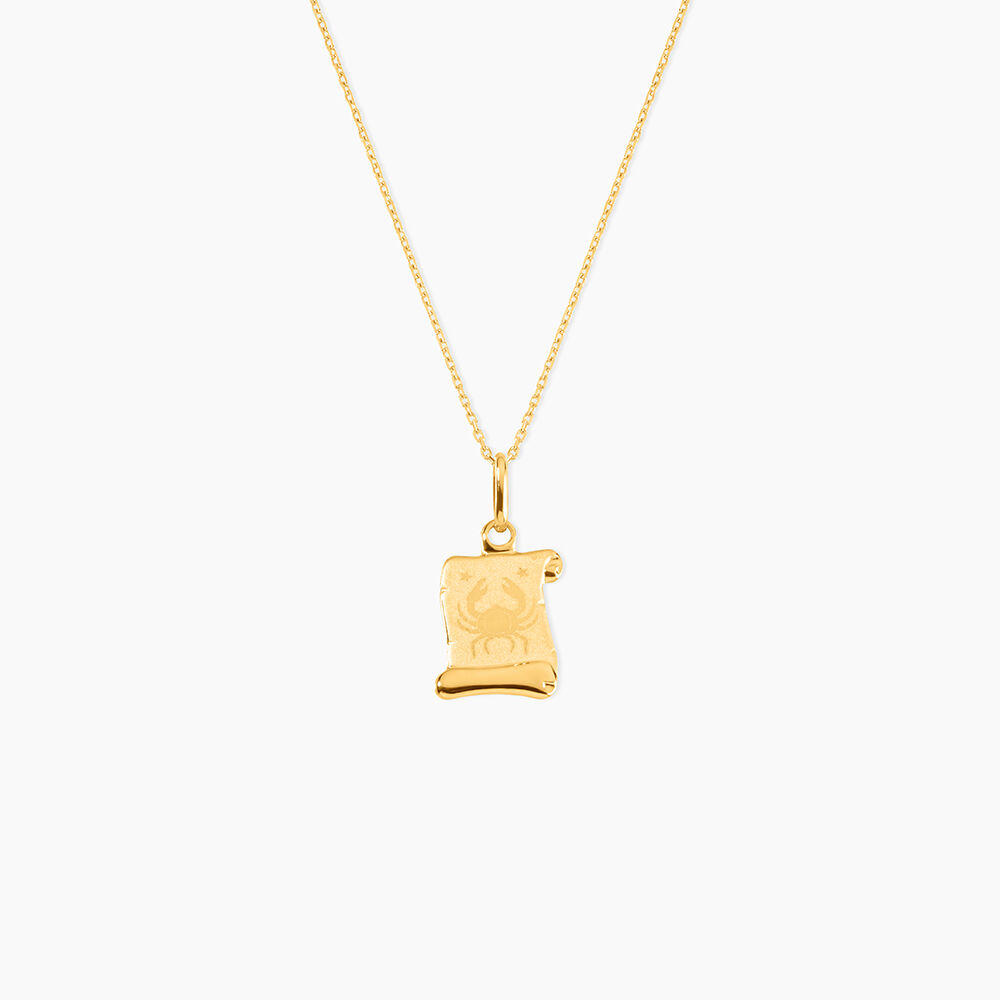 Pendentif Lamie Zodiaque Parchemin Or Jaune - Bijoux personnalis&eacute;s Famille | Marc Orian
