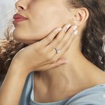 Bague Kate Or Blanc Diamant Synth&eacute;tique - Parures de mariage Femme | Marc Orian