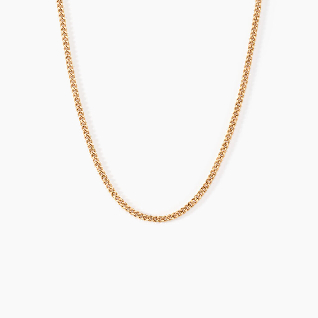 Cha&icirc;ne Clement Maille Gourmette Plaqu&eacute; Or Jaune - Colliers fantaisie Homme | Marc Orian