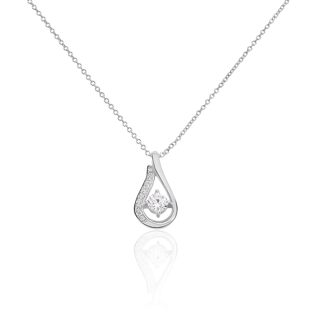 Collier Thiane Argent Blanc Oxyde De Zirconium - Colliers avec pierres Femme | Marc Orian