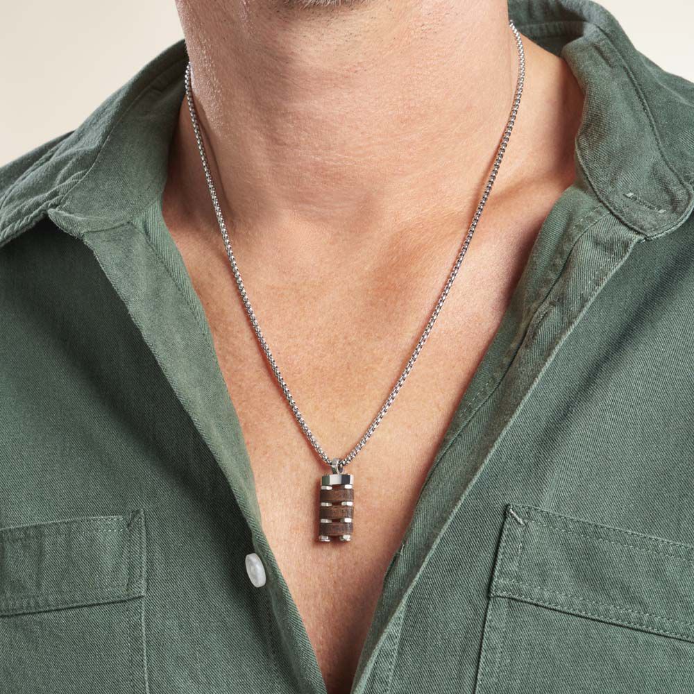 Collier Jourdan Homme Badi Acier Argente - Colliers Homme | Marc Orian