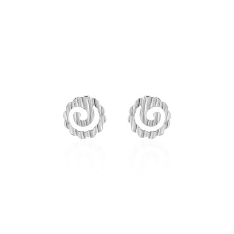 Boucles D'oreilles Puces Selima Argent Blanc - Puces Femme | Marc Orian