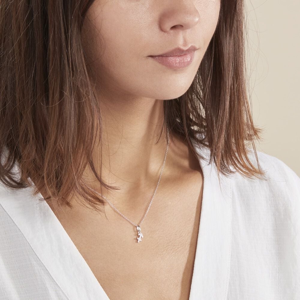 Collier Astra Argent Blanc Oxyde De Zirconium - Colliers avec pierres Femme | Marc Orian