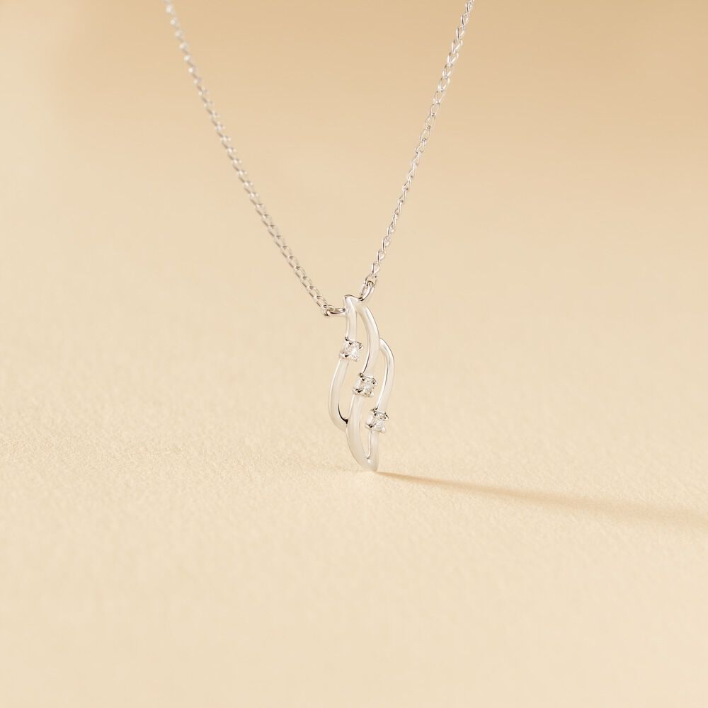 Collier Marnie Or Blanc Diamant - Colliers avec pierres Femme | Marc Orian