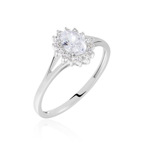 Bague Or Blanc Poemoana Oxydes - Bagues Solitaire Femme | Marc Orian