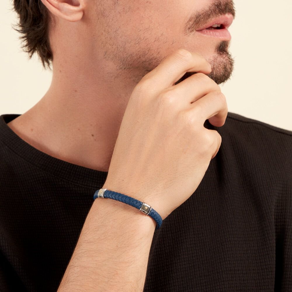 Bracelet Jourdan Selimata Acier Bicolore - Bracelets Tressés Homme | Marc Orian