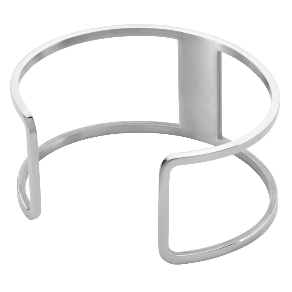 Bracelet Manchette Acier Blanc Maria - Bijoux fantaisie Femme | Marc Orian