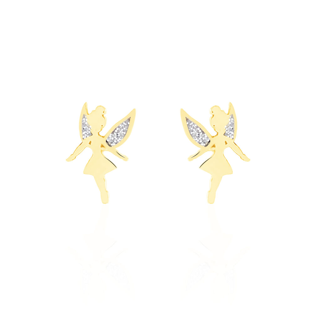 Boucles D'oreilles Puces Phillie Or Jaune - Puces Enfant | Marc Orian