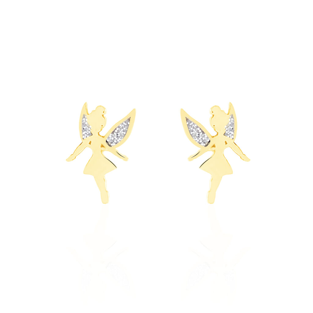 Boucles D'oreilles Puces Phillie Or Jaune - Puces Enfant | Marc Orian