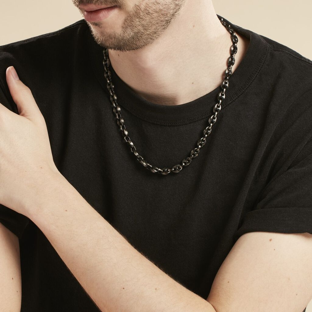 Collier Phebus Him Acier Blanc - Bracelets mailles Homme | Marc Orian