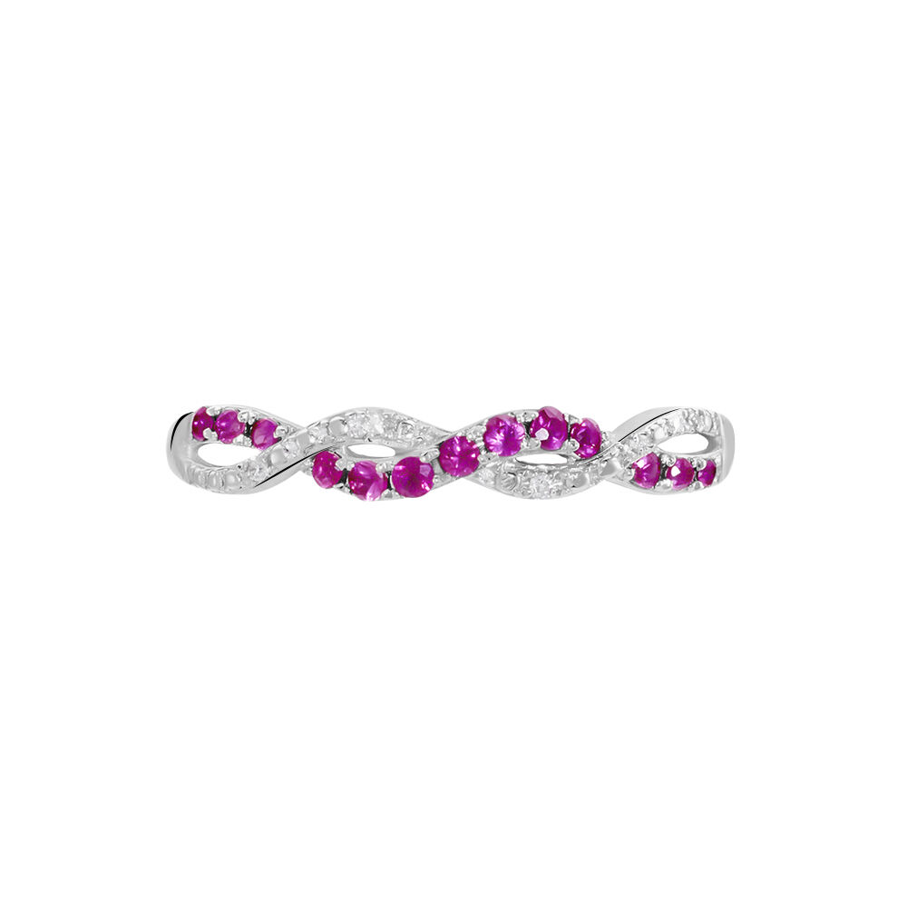 Bague Sofia Or Blanc Rubis Et Diamant - Bagues vintage Femme | Marc Orian