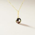 Pendentif Semi-baroque Or Jaune Perle De Culture De Tahiti - Parures de mariage Femme | Marc Orian