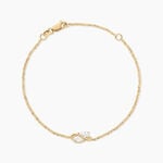 Bracelet Meyrem Argent Dor&eacute; A L'Or 750/1000 Oxyde De Zirconium - Bracelets cha&icirc;nes Femme | Marc Orian