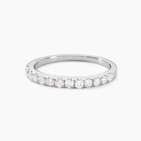 Alliance Pristina Or Blanc Diamant - Alliances avec pierres Femme | Marc Orian