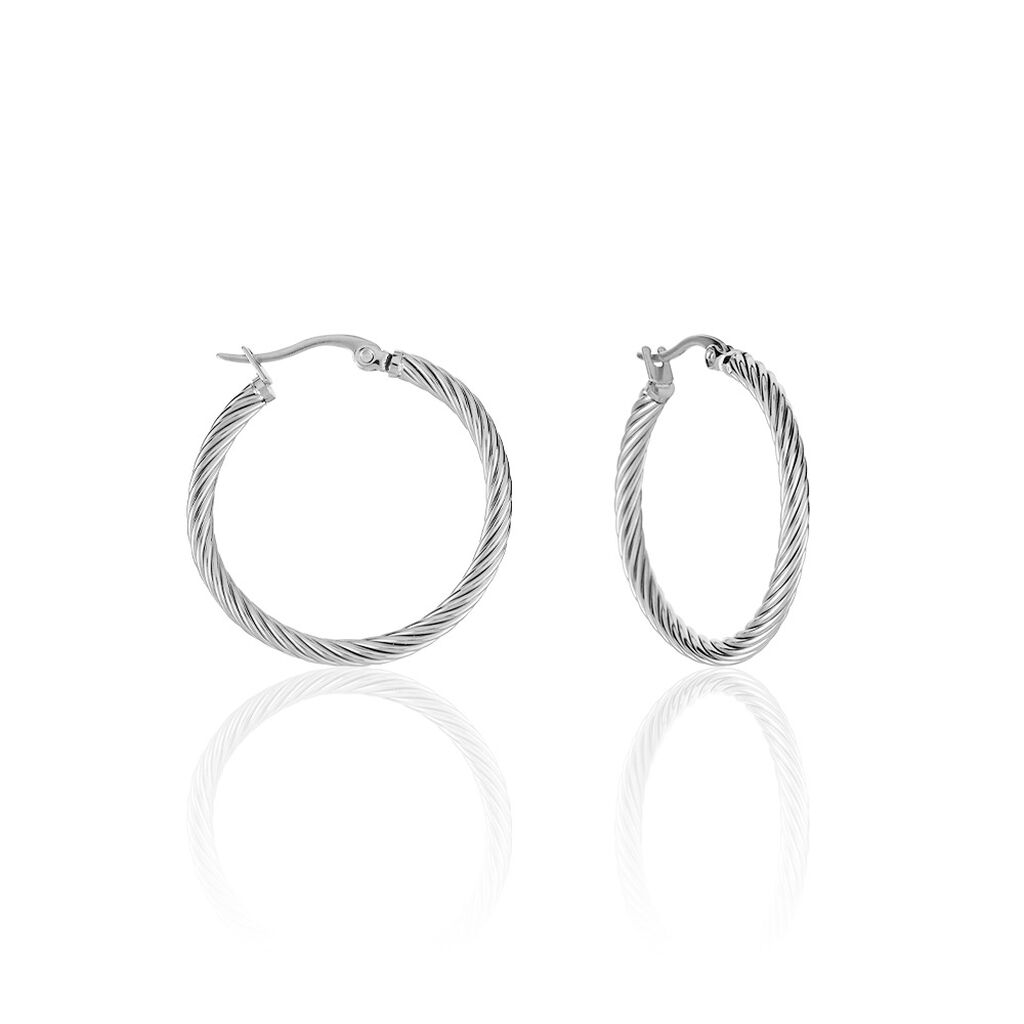 Créoles Acier Gris Pascau - Créoles Femme | Marc Orian