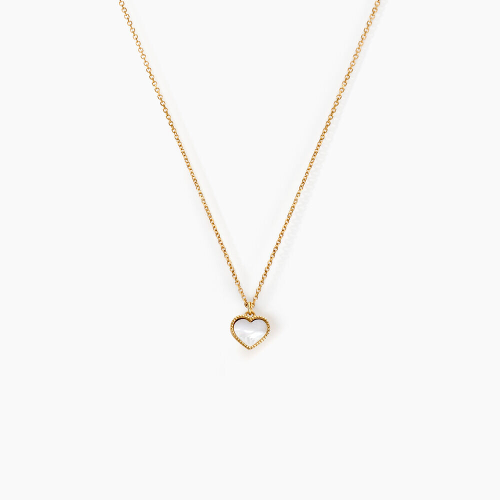 Collier L'amour Color&eacute; Or Jaune Nacre - Colliers avec pierres Femme | Marc Orian