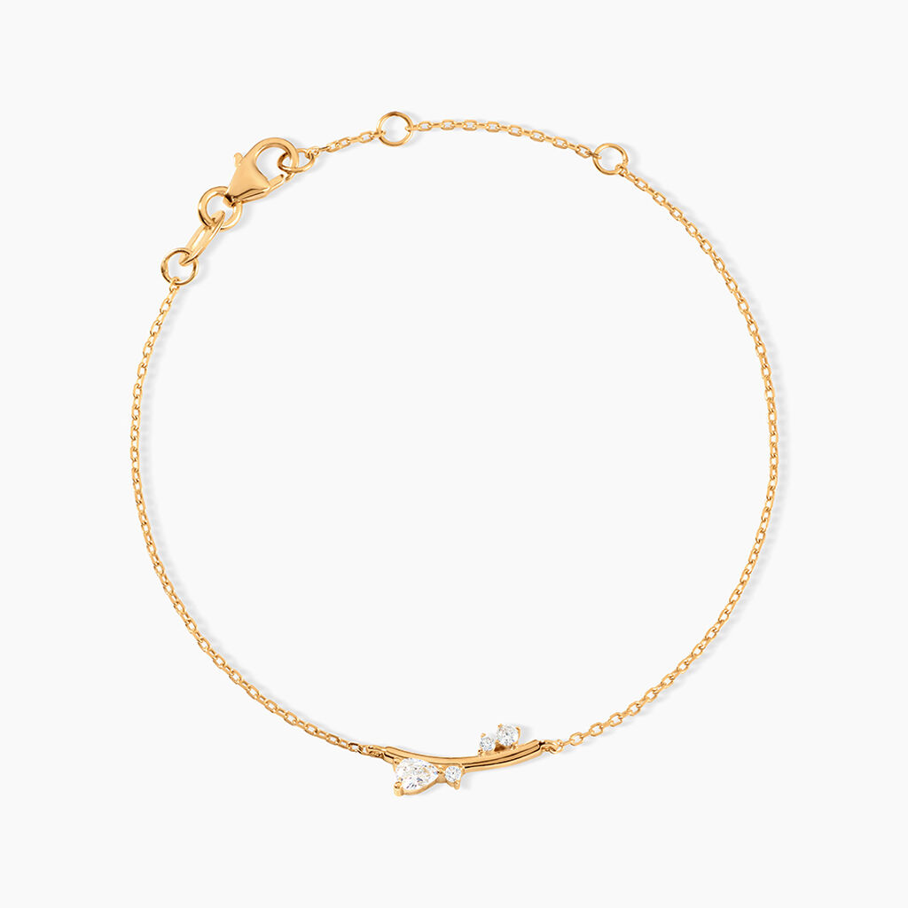 Bracelet Doline Plaqu&eacute; Or Jaune Oxyde De Zirconium - Bracelets fantaisie Femme | Marc Orian
