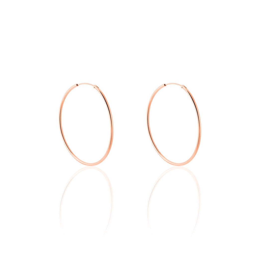Créoles Argent Rose Olympia - Boucles d'oreilles Créoles Femme | Marc Orian