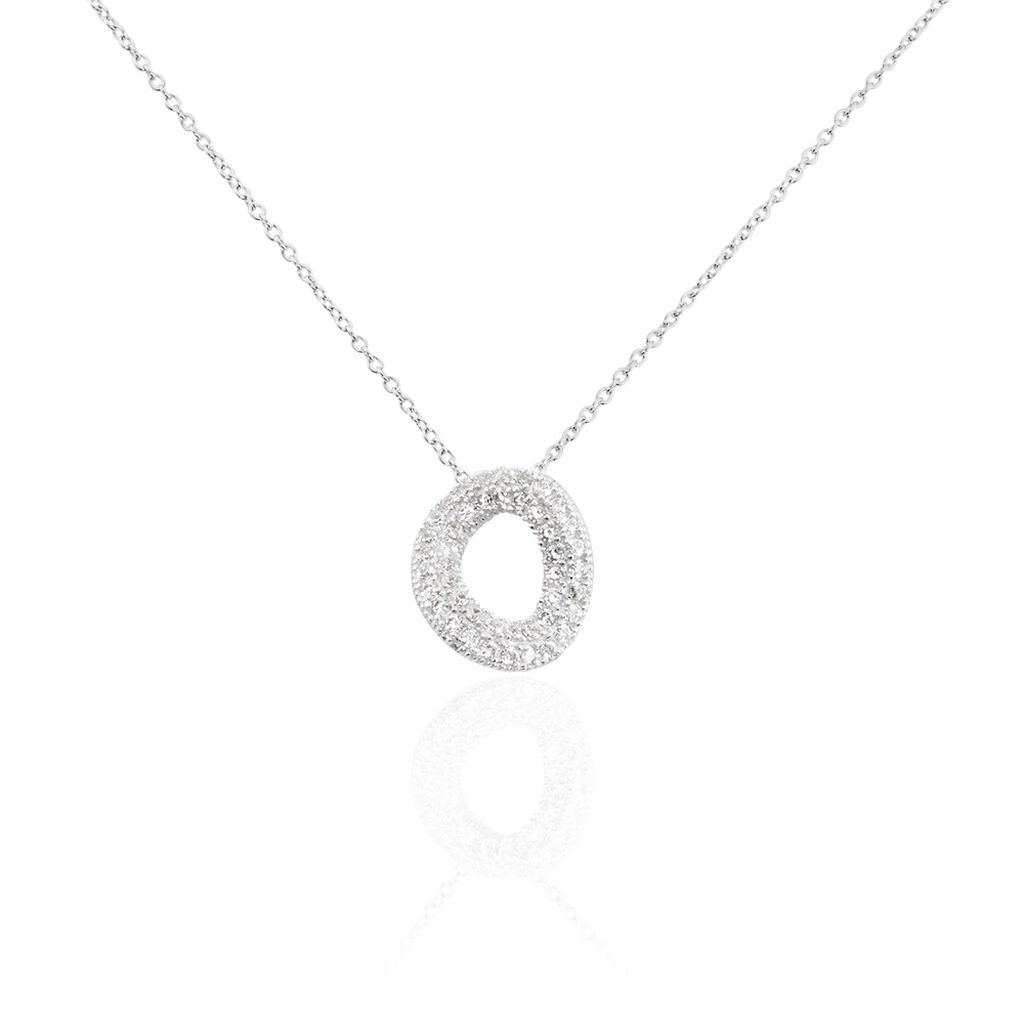 Collier Argent Blanc Irenaeus Oxydes De Zirconium - Colliers avec pierres Femme | Marc Orian