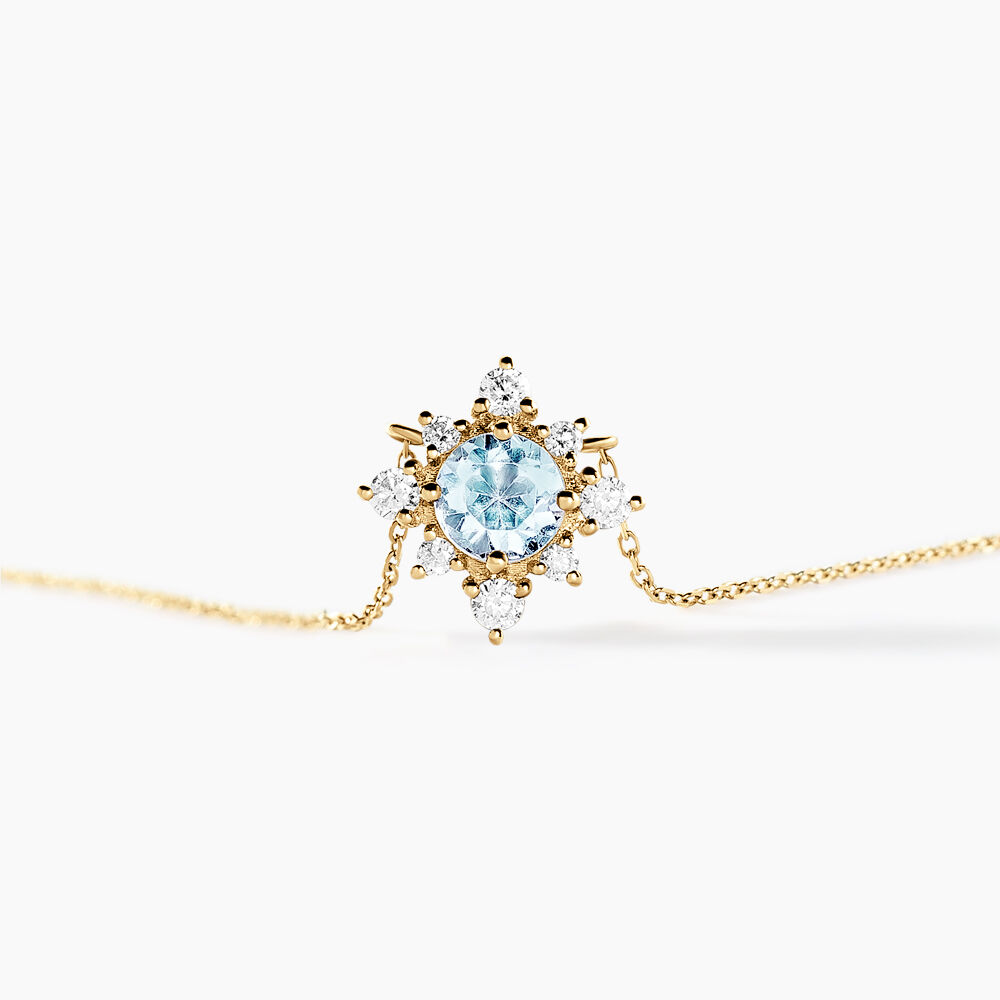 Collier Astrithr Or Jaune Topaze Oxyde De Zirconium - Colliers avec pierres Femme | Marc Orian