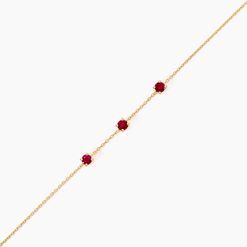 Bracelet Esmerald Rendez-Vous Or Jaune Rubis - Bracelets chaînes Femme | Marc Orian