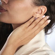 Boucles D'oreilles Danilo Or Blanc Rubis - Boucles d'oreilles pierres précieuses Femme | Marc Orian