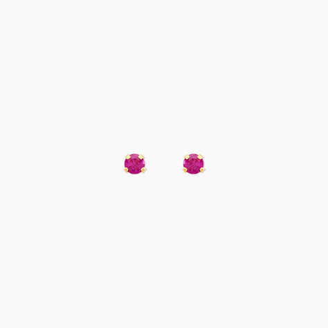 Boucles D'oreilles Puces Or Jaune Oxyde De Zirconium - Puces Femme | Marc Orian