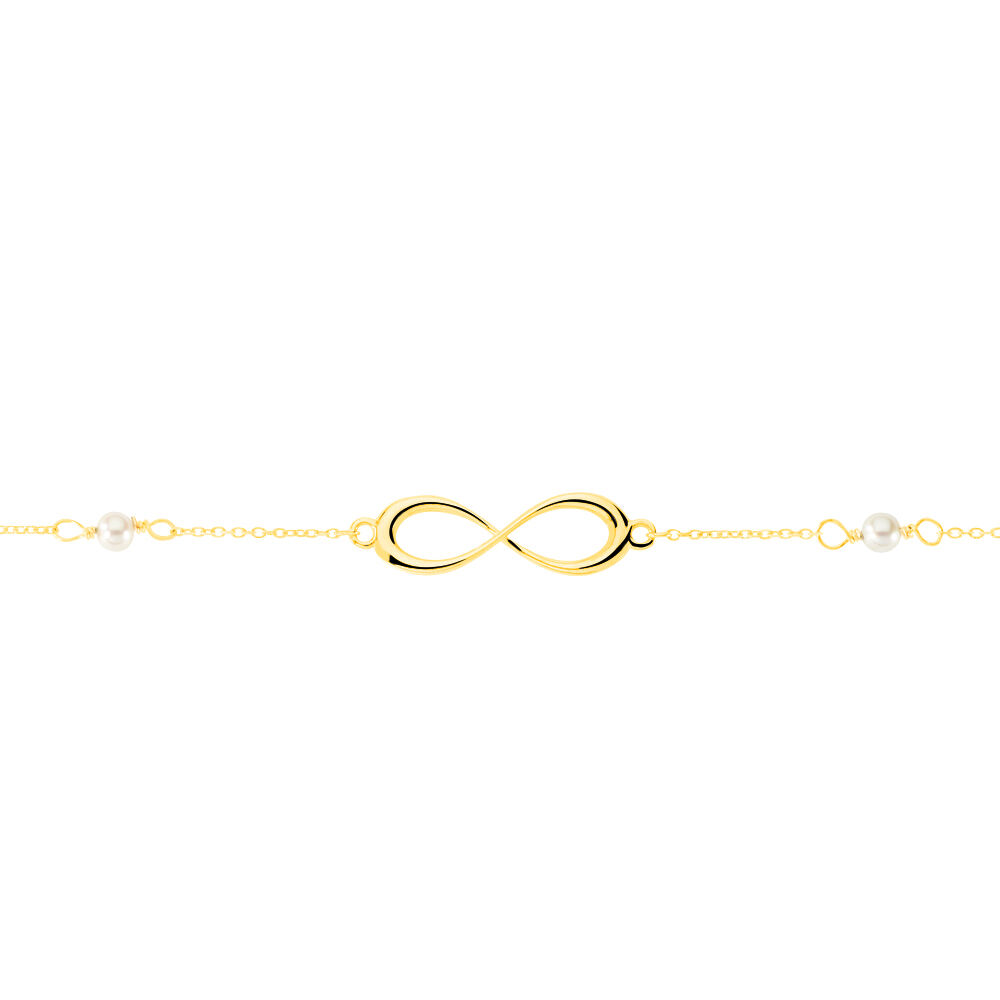 Bracelet Mierla Infini Or Jaune Perle De Culture - Bracelets cha&icirc;nes Femme | Marc Orian