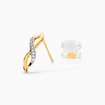 Boucles D'oreilles Puces Smina Or Jaune Diamant - Pendantes Femme | Marc Orian