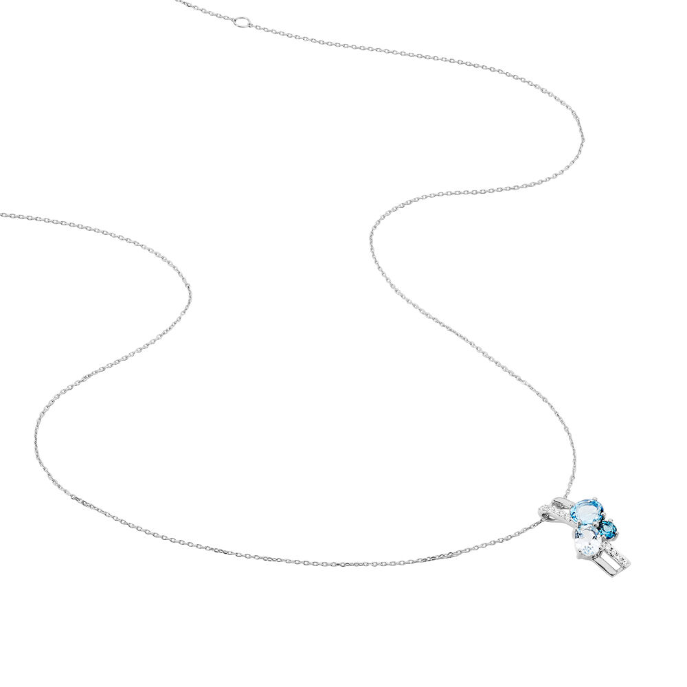 Collier Urane Or Blanc Topaze - Colliers avec pierres Femme | Marc Orian