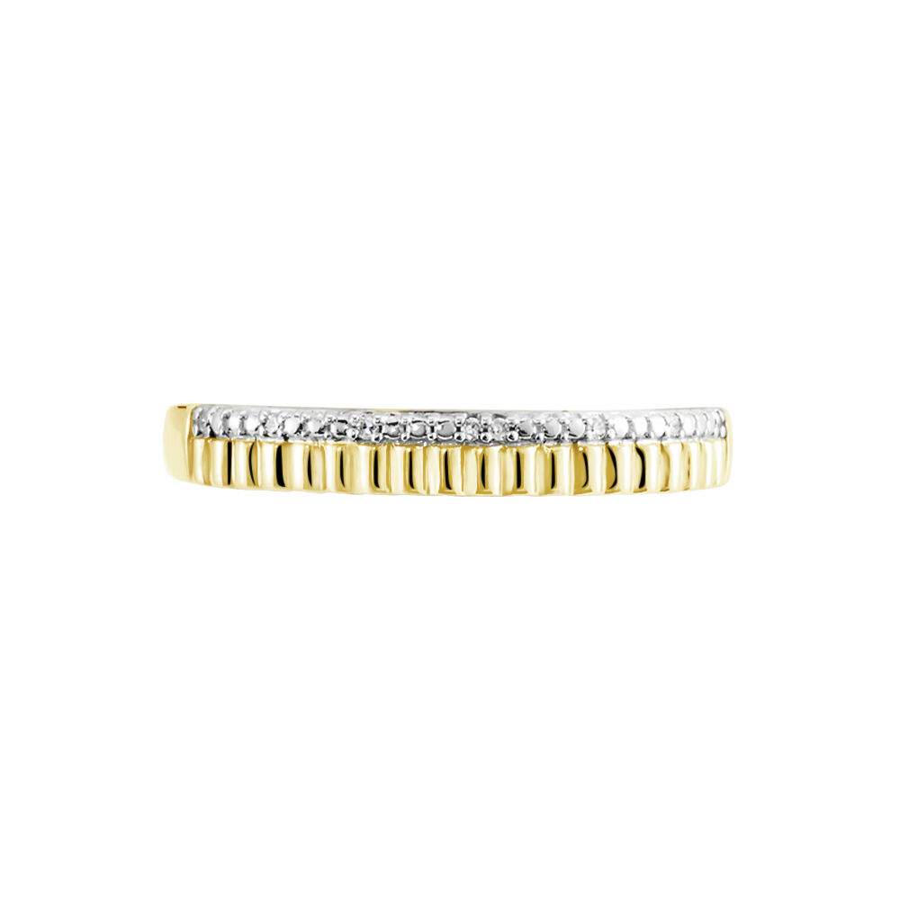 Alliance Or Jaune Adah Diamants - Bagues pierres précieuses Femme | Marc Orian