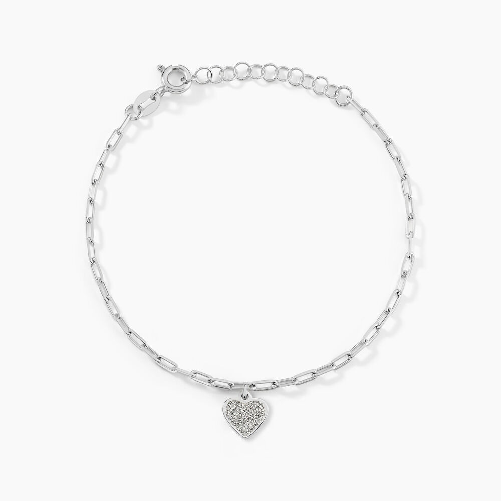 Bracelet Etincelante Argent Blanc - Bracelets chaînes Femme | Marc Orian