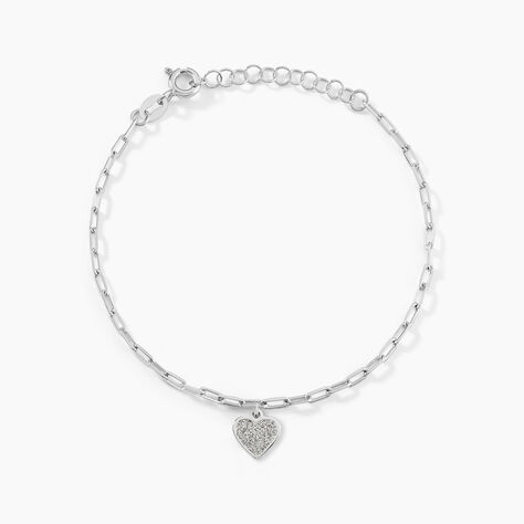 Bracelet Etincelante Argent Blanc - Bracelets chaînes Femme | Marc Orian