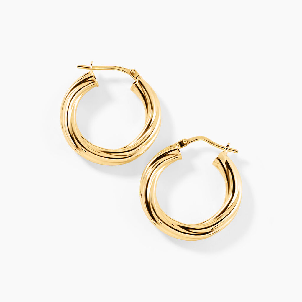 Cr&eacute;oles Yori Argent Dor&eacute; A L'Or 750/1000 - Cr&eacute;oles Femme | Marc Orian