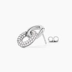 Boucles D'Oreilles Pendantes Madame Argent Blanc Oxyde De Zirconium - Pendantes Femme | Marc Orian