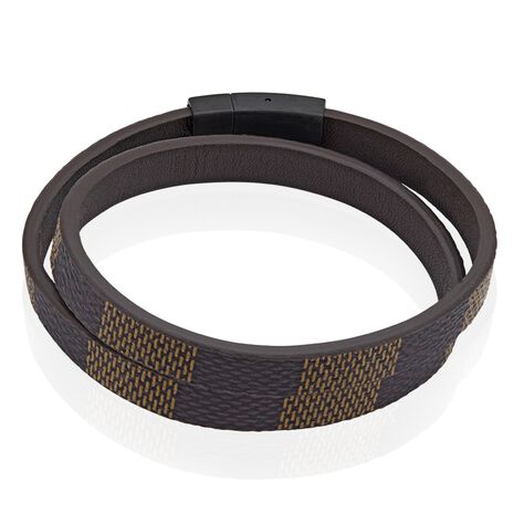 Bracelet Jourdan Chicago Cuir Noir Et Marron - Bracelets Homme | Marc Orian