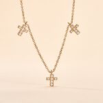 Collier Fatos Plaqu&eacute; Or Jaune Oxyde De Zirconium - Colliers avec pierres Femme | Marc Orian