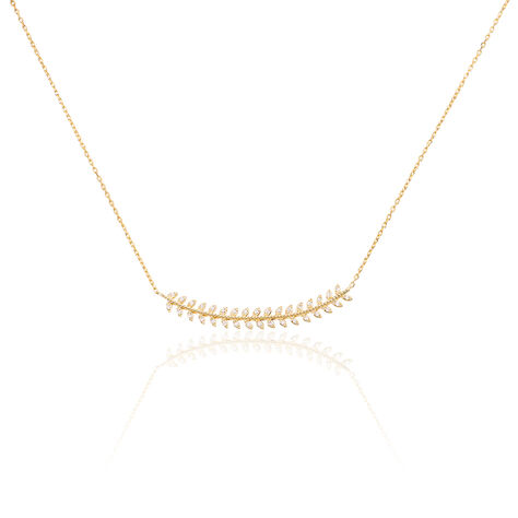 Collier Fabrizia Plaqu&eacute; Or Jaune Oxyde De Zirconium - Colliers avec pierres Femme | Marc Orian